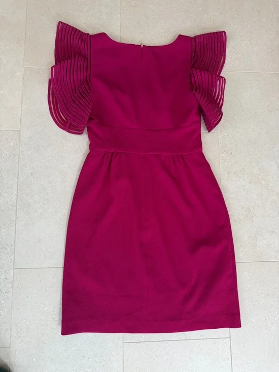 Trina Turk Loganberry Glowing Flutter Sleeve Dress - Picture 4 of 4